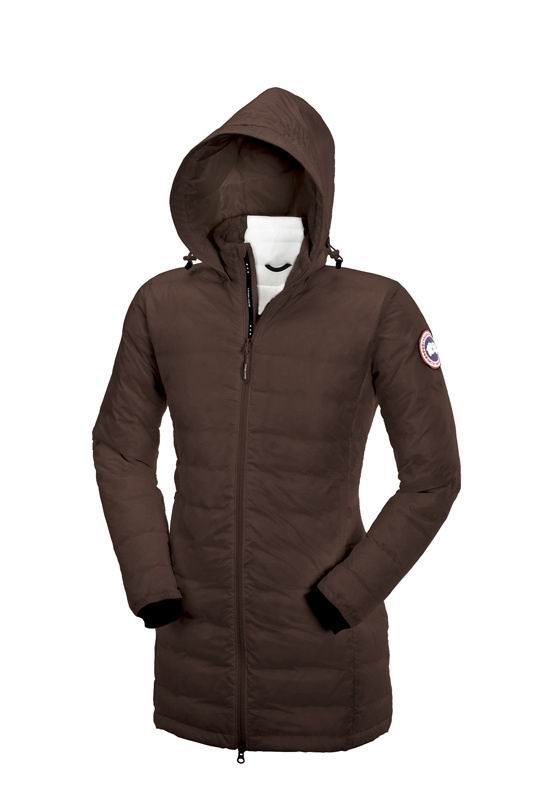 Brown Womens Canada Goose Camp Down Hooded jacket sale